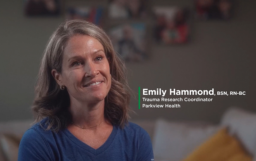 Image for Emily follows her career path to help other trauma patients