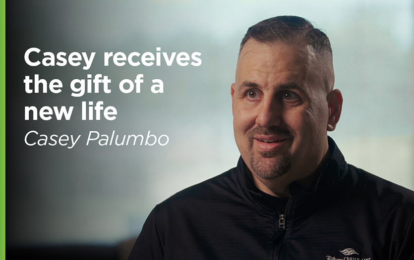 Image for Casey receives the gift of a new life