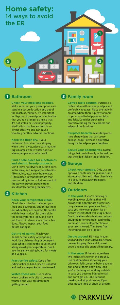Home safety: 14 ways to avoid the ER