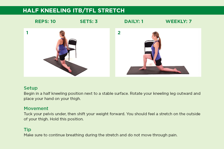 IT band stretches to treat knee and hip pain