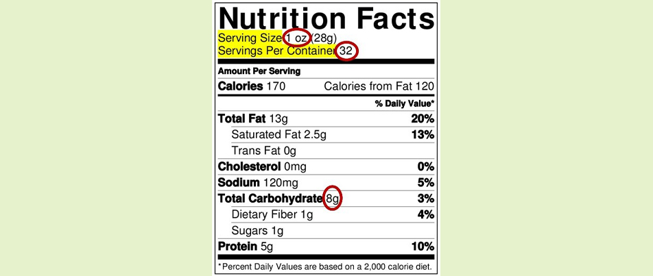 nutrition label