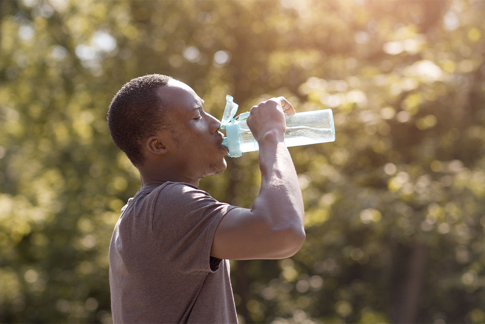 dehydrated man