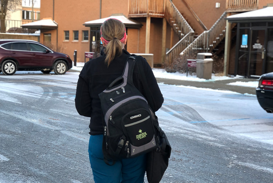 hospice nurse walking