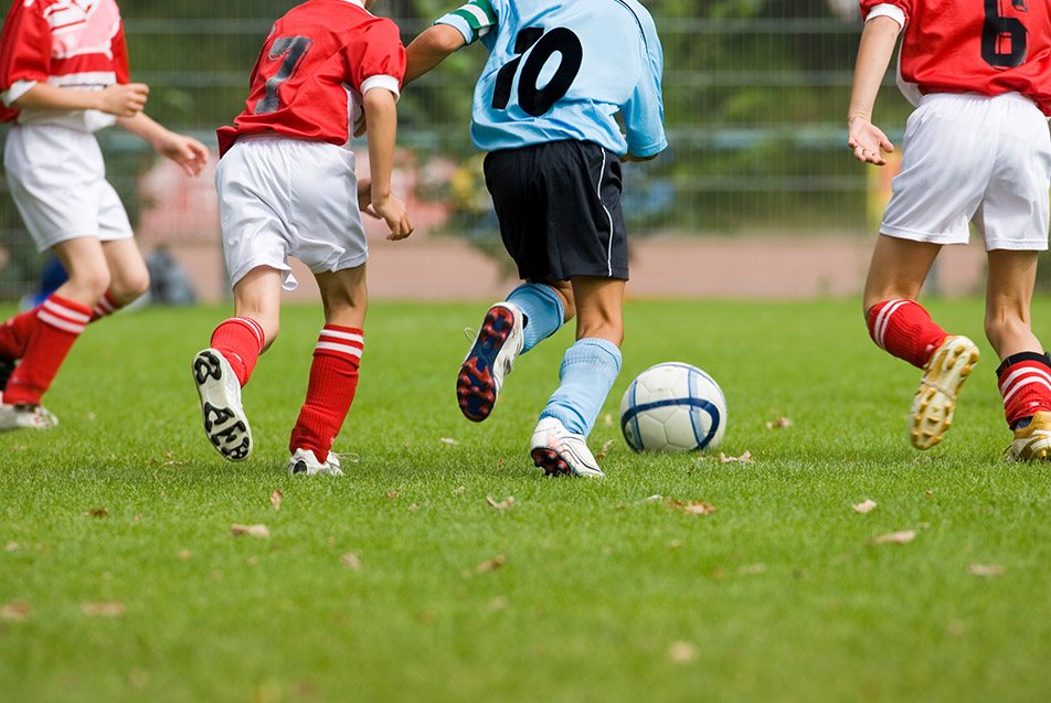 healthy kids playing sports