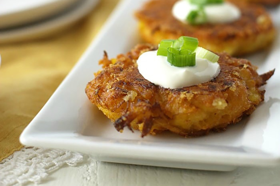 GF Cheddar Squash Fritters